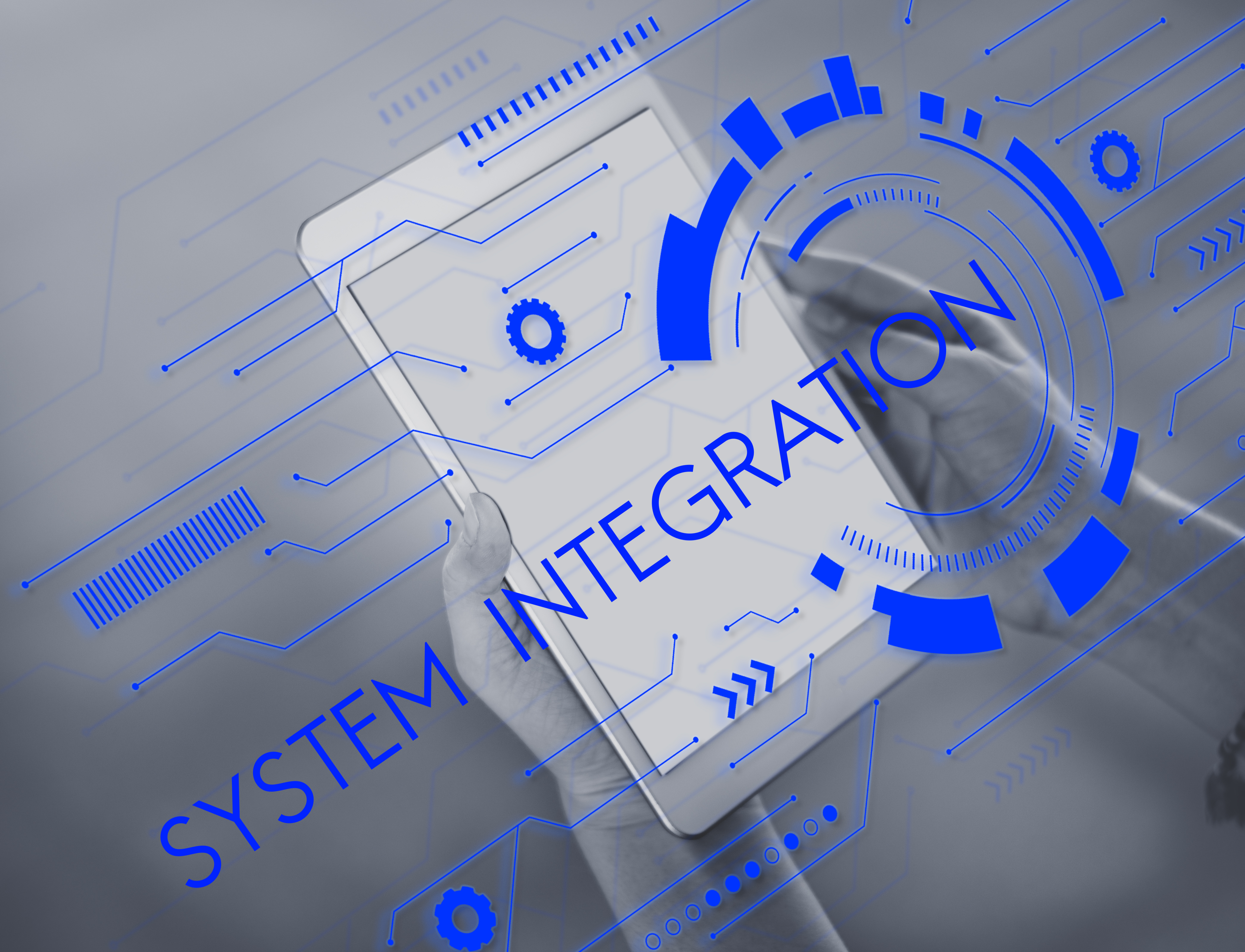 Stylized System Integration Graphic