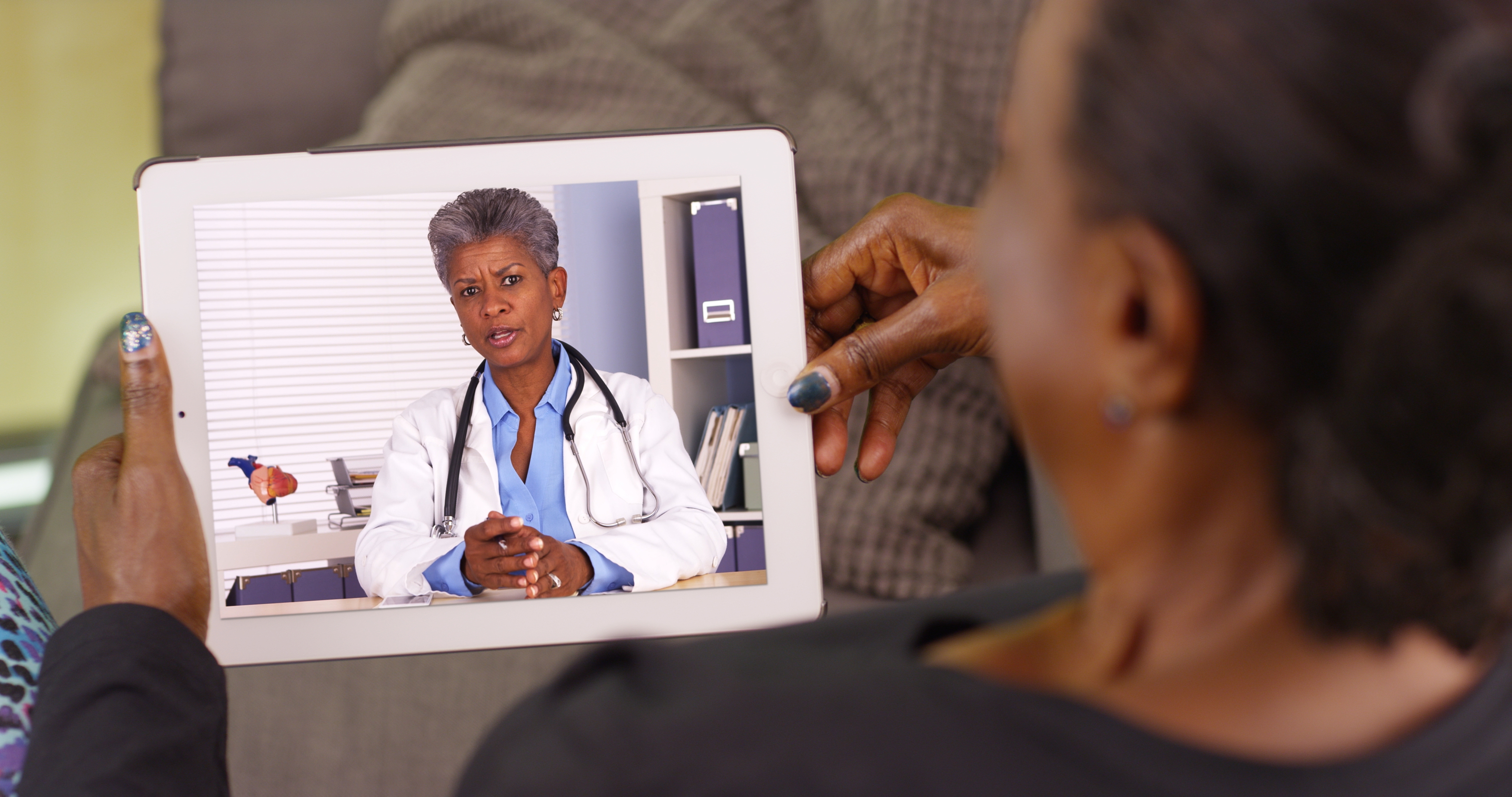 Medical Practitioner Video Streamed on Tablet